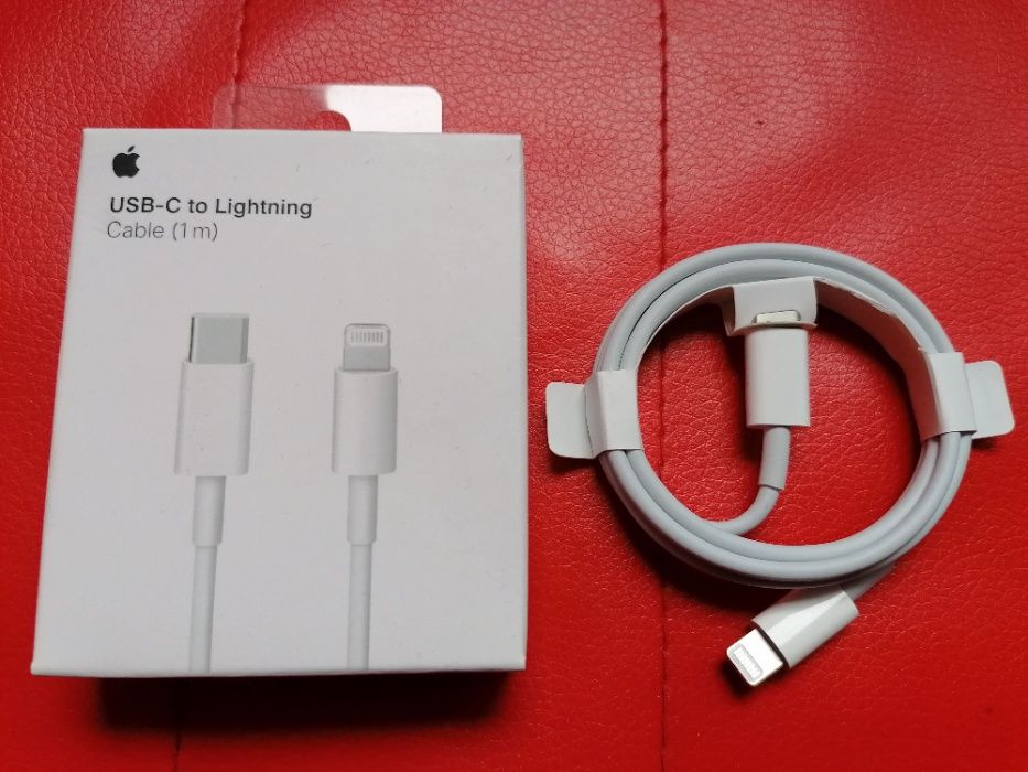 Cablu de Date Apple USB-C > Lightning 1m Incarcare iPhone XR 11 12 Pro