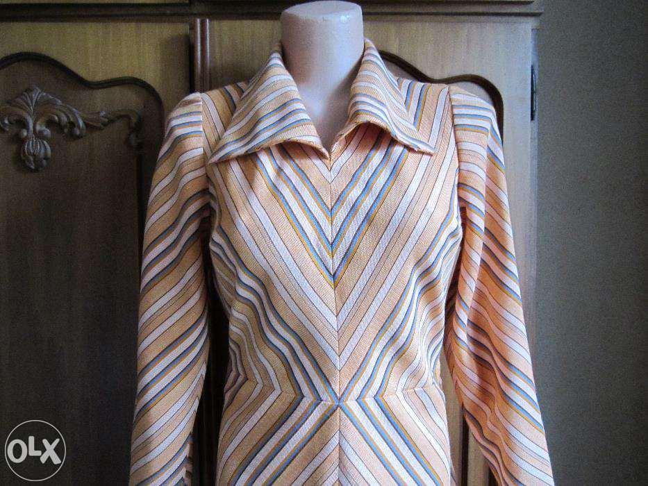 rochie din stofa din lana cu dungi +3 bonusuri si livrare gratuita*