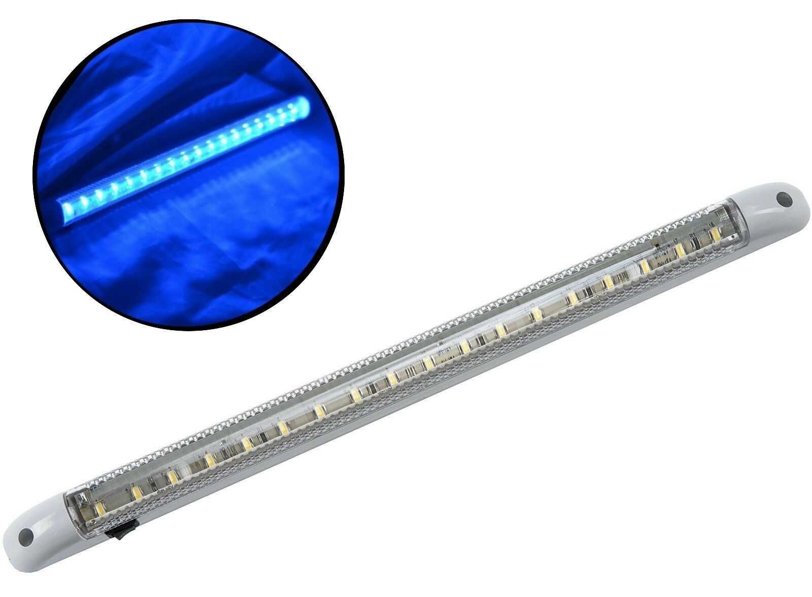 Нова LED Лед Интериорна Диодна Лампа Тръба 40см 12V-24V с ключ