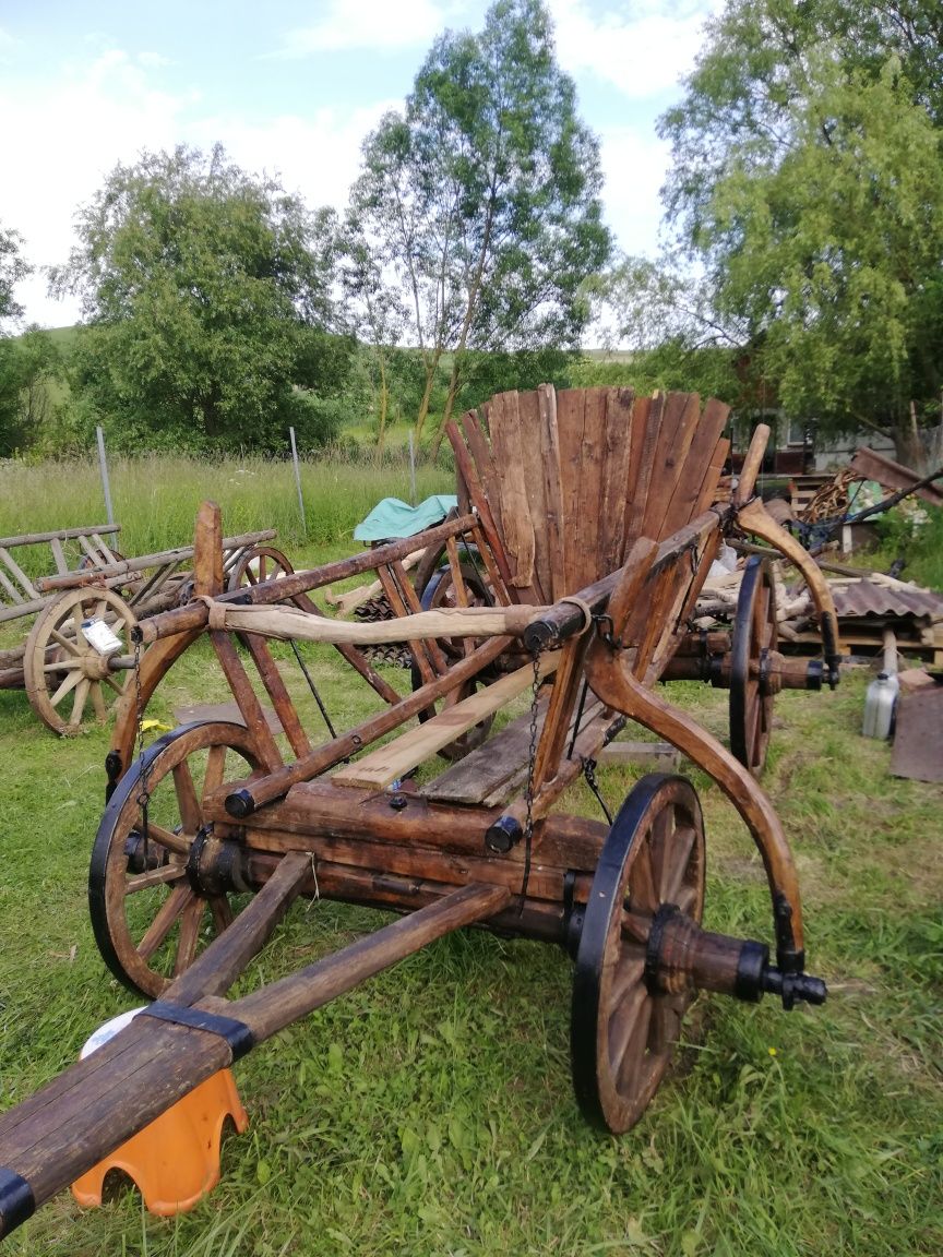 Car vechi rustic conservat în fân