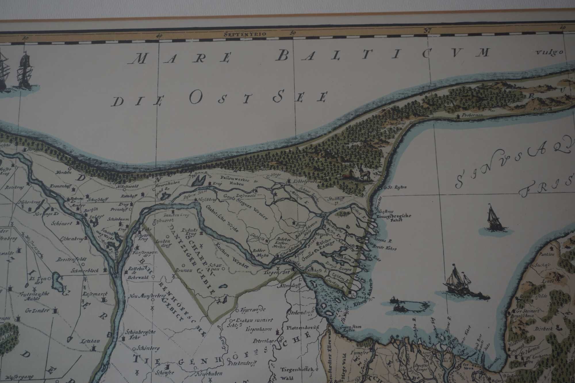 Harta istorica Prusiei de Vest (cu rama)