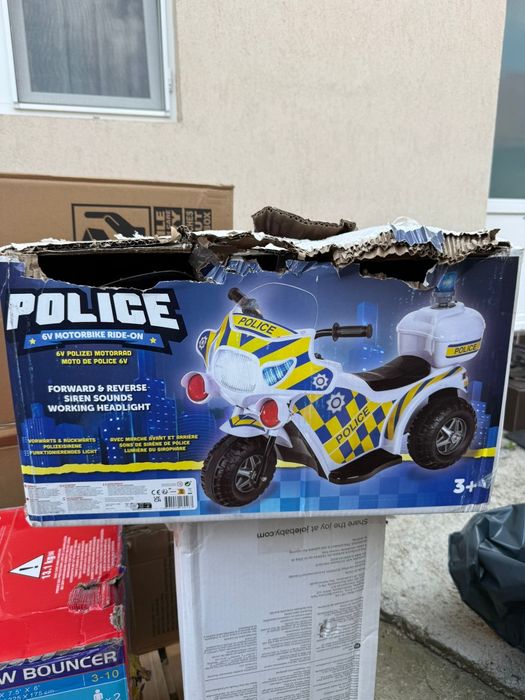 Motocicleta electrica de politie 6V noua