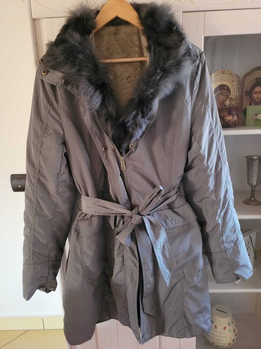 Parka Silvian Heach cu blana naturala L noua