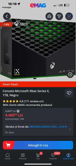 Vand xbox series x cu 50 se jocuri