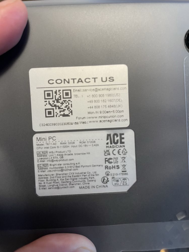 Mini PC Model No TK11-A0