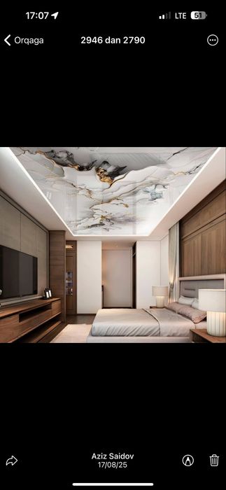 Натяжные потолки официальные Buxara 25лет гарантии качества