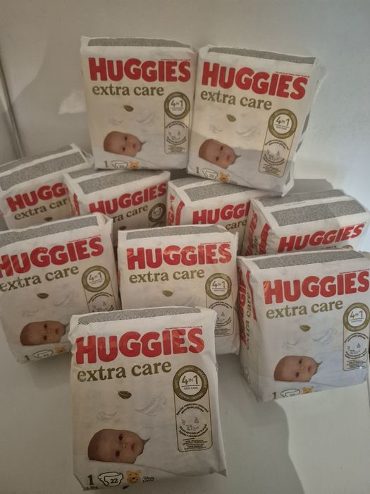 Set 10 Scutece Huggies Extra Care nr.1