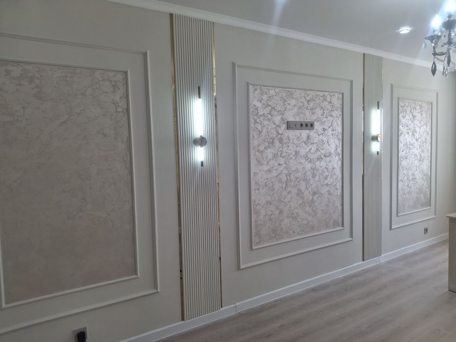 Түсқағаз желімдеу қызыметі. Услуга поклейка обоев.Поклейка обоев.