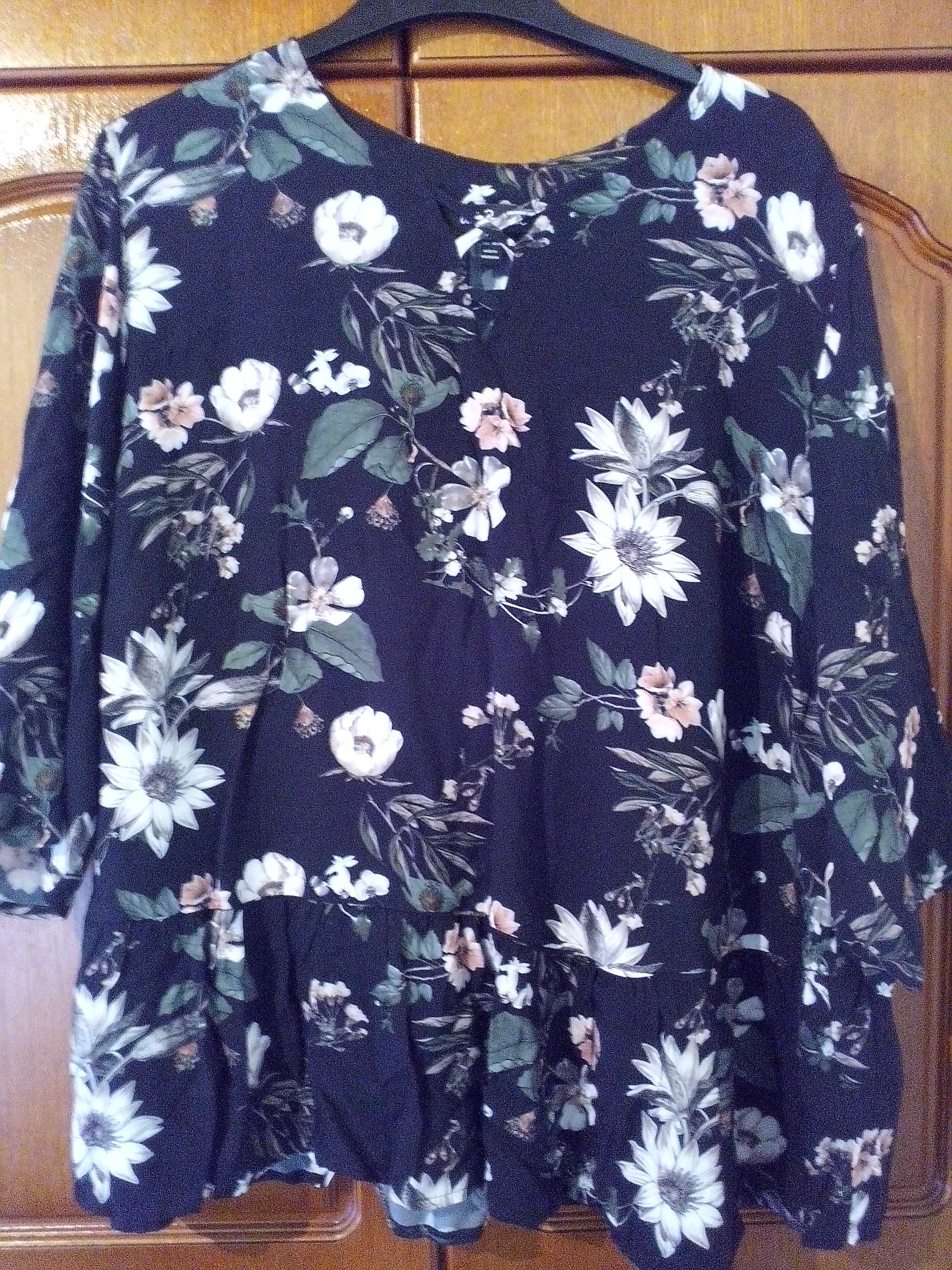 bluza tunica noua 48/50,Ulla Popken,vascoza,model floral,comoda