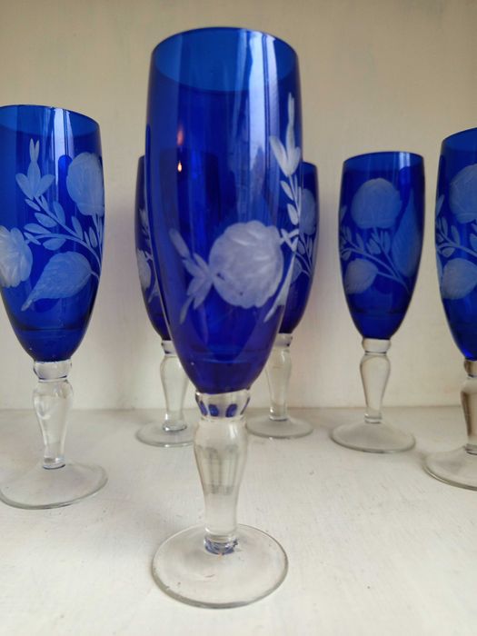 Кристални чаши Бохемия високи, колекционерски