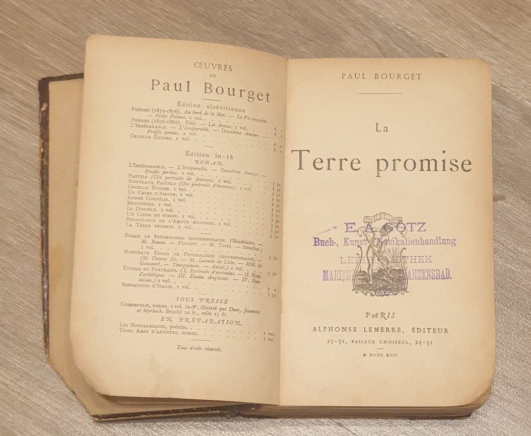 Paul Bourget - La Terre promise