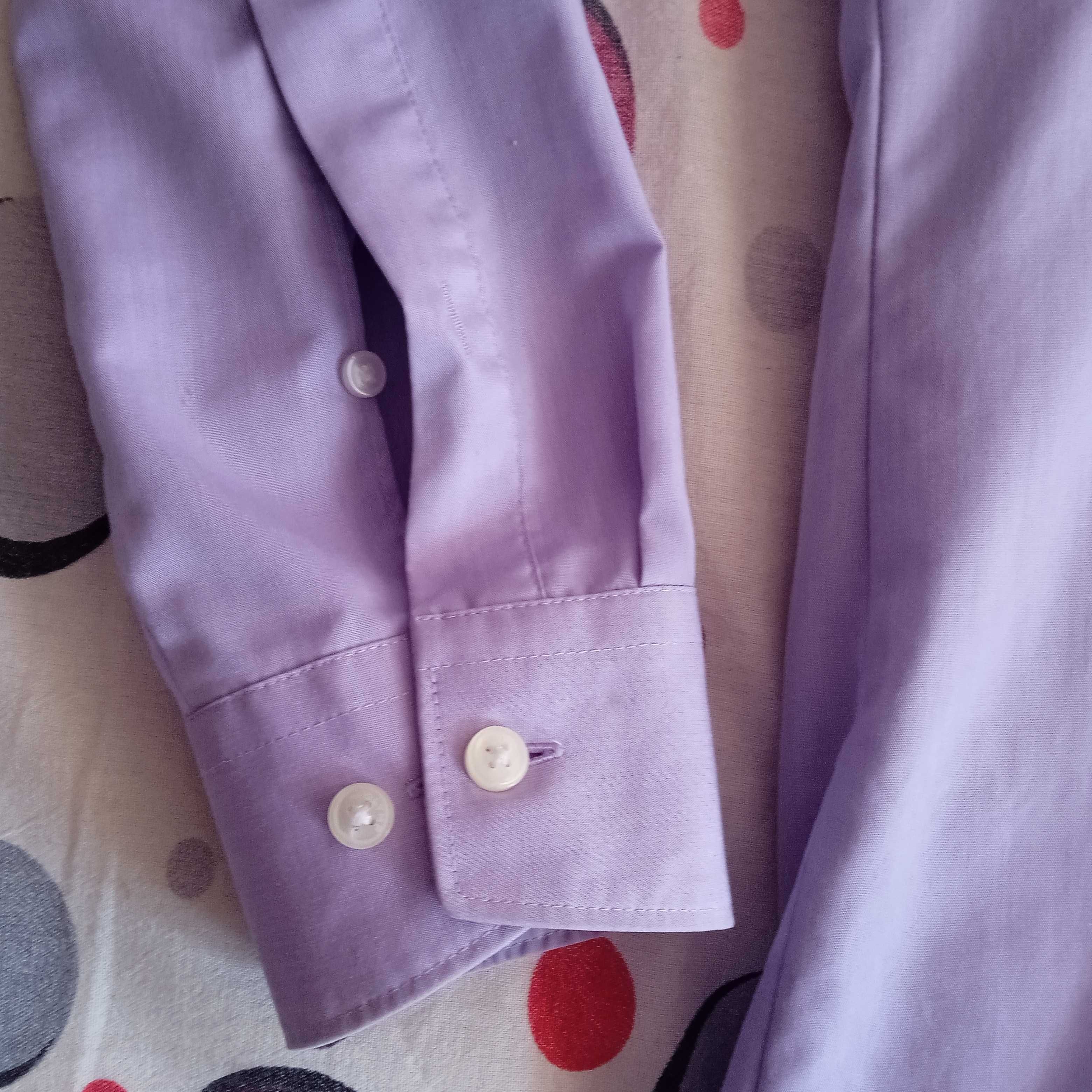 OLYMP 40 L/XL КАТО НОВА лилава риза с дълъг ръкав Олимп purple shirt