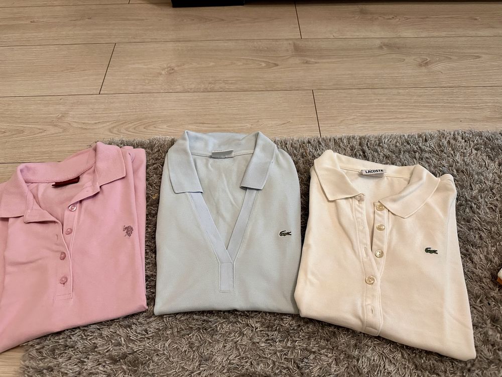 Tricou lacoste, burberry, ralph laurent marimea XS