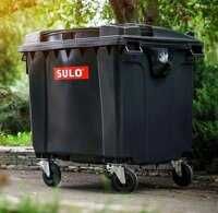 Пластмассовый мусорный контейнер 1100 л для ЖКХ и предприятий!