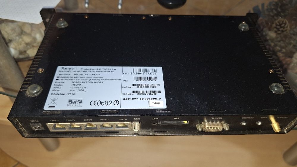 Router internet Topex 3G cu cartelă SIM