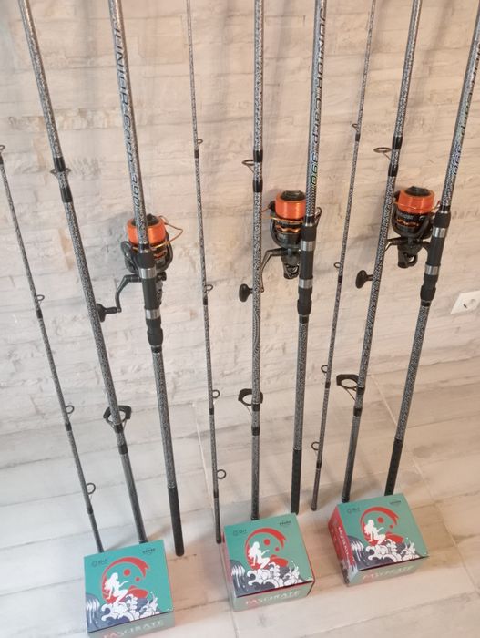 Set 3 lansete 3.9m plus 3 mulinete fascinate 80