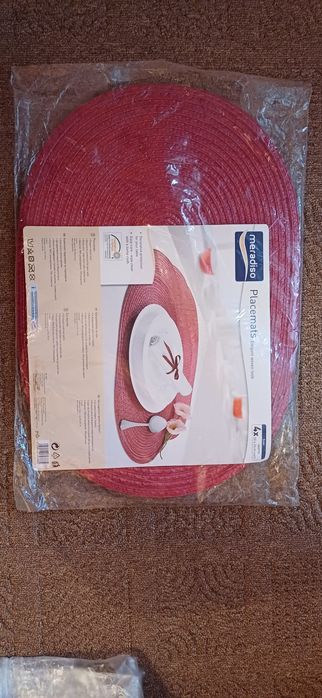 suport farfurii Placemats 4 buc. roșii