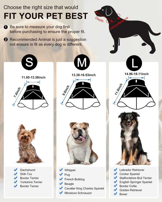 ROMANTIC BEAR Конус нашийник за кучета - размер М