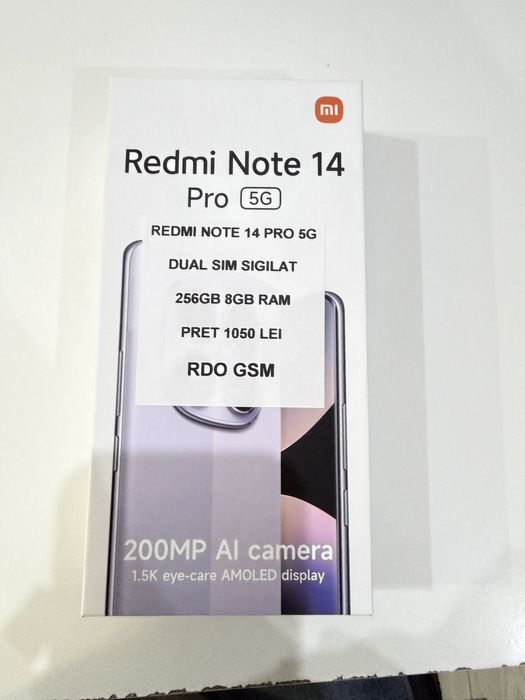 Xiaomi Redmi Note 14 Pro 256gb Nou/Garantie