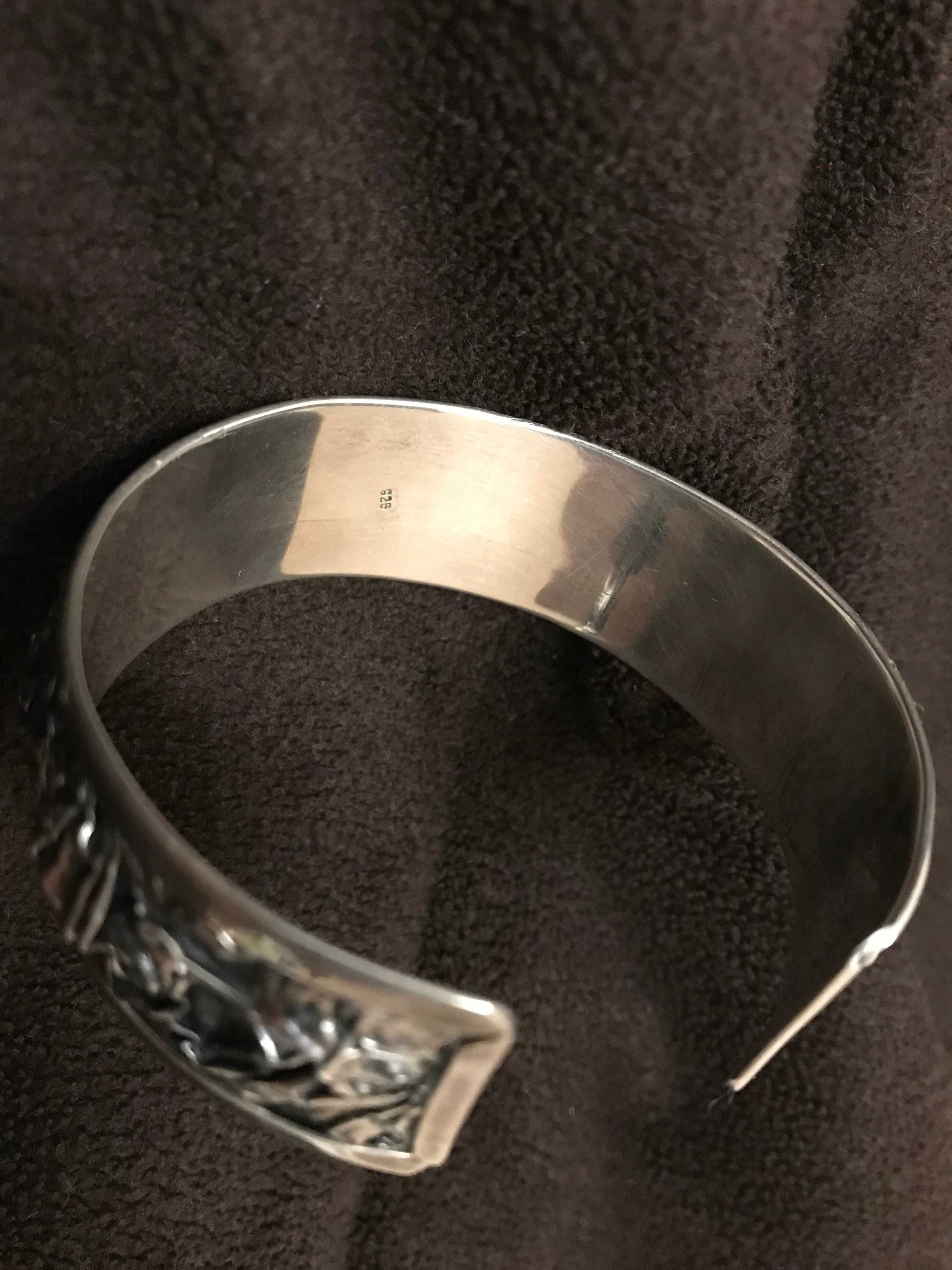 Сребърна гривна и сребърен пръстен комплект. ръчна изработка
