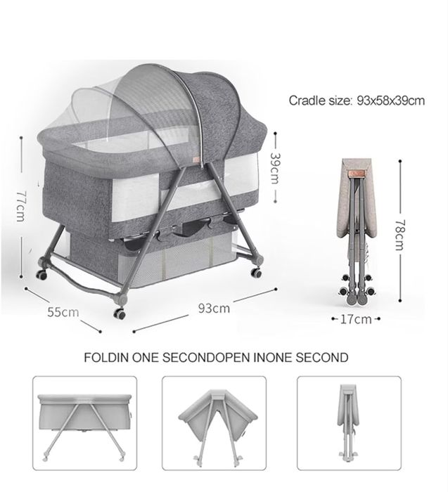 Patut pliabil pentru bebelusi