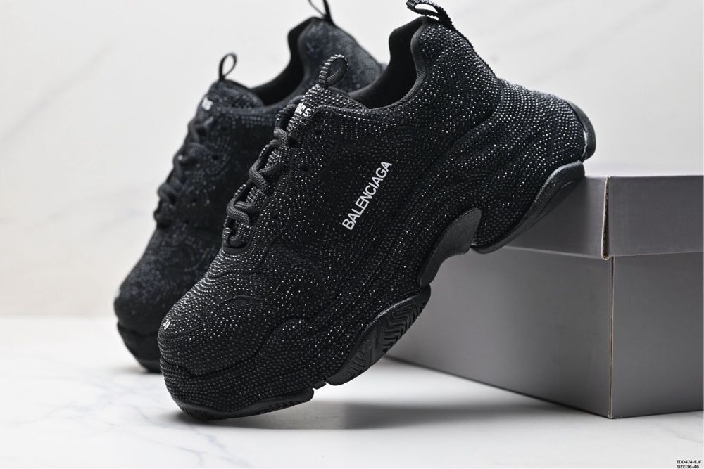 Balenciaga Triple S Black Crystal
