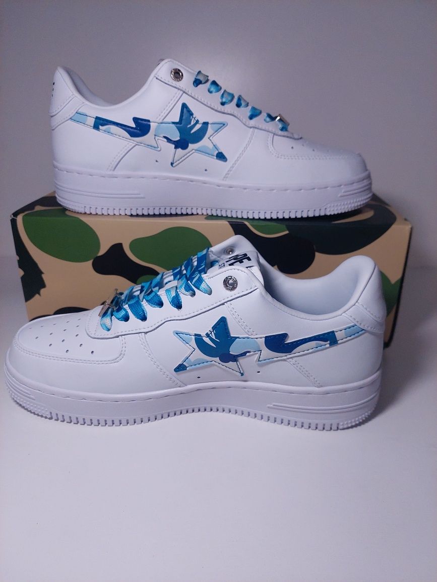 Bape Sta Low White Camo Blue