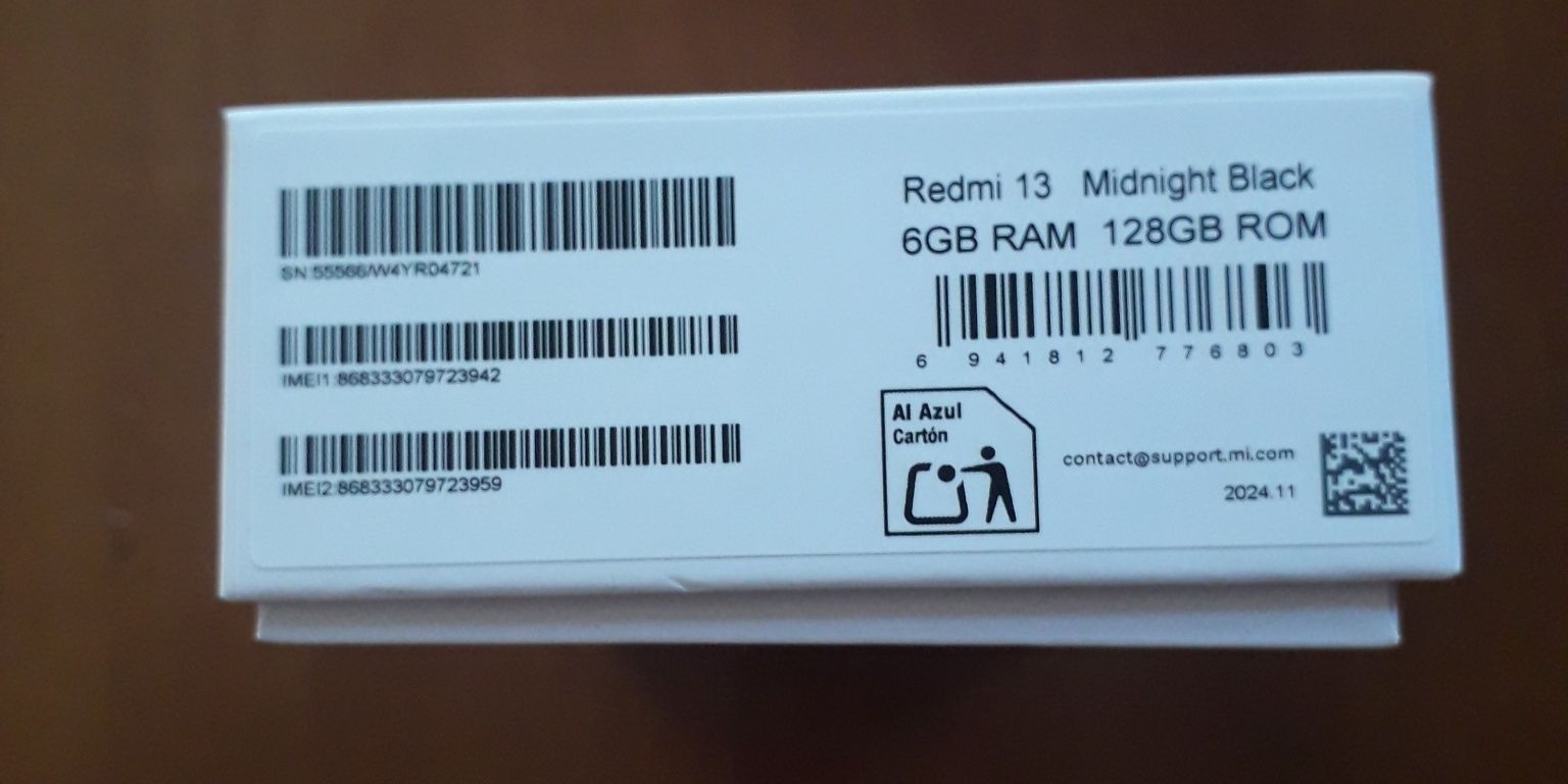 Продавам нов смартфон GSM XIAOMI REDMI 13 BLACK 6.79 ", 128 GB, RAM 6