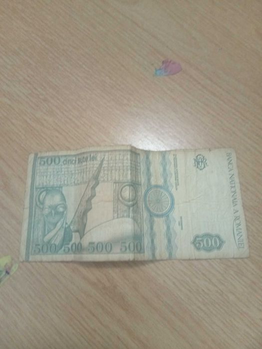 Bancnotă 500 lei din 1992 cu Constantin Brâncuși