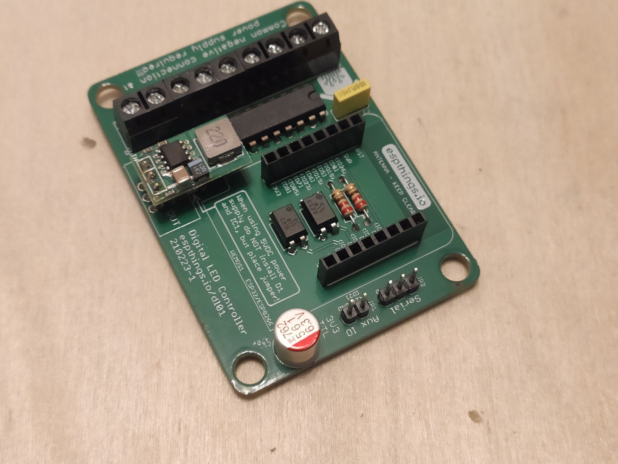 Placă expansiune pentru modul Wemos D1 Mini (WLED, ESPHome)