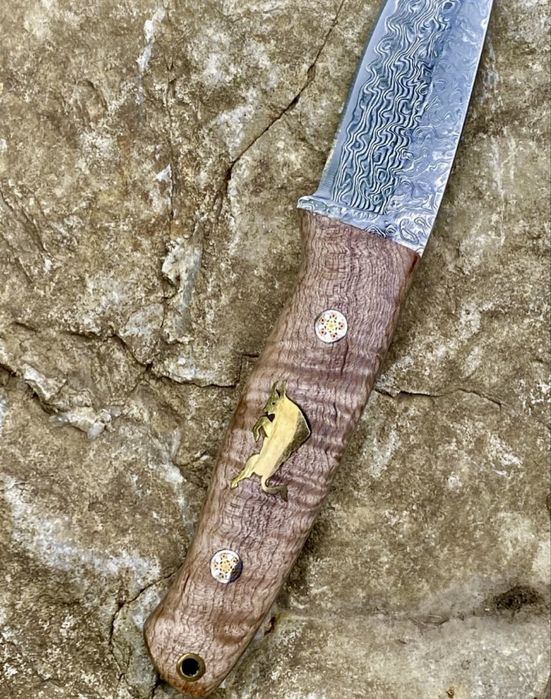 Cutit de vanatoare otel Damasc