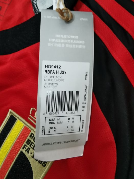 Tricou fotbal Adidas Belgia marimea M barbati rosu