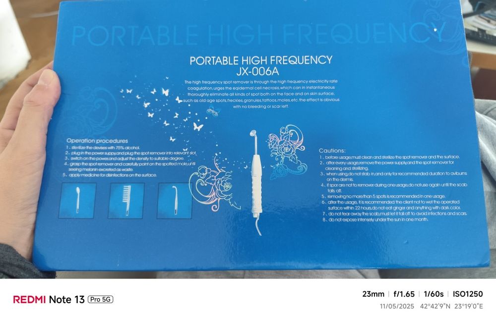 Уред Д'Арсонвал, използван