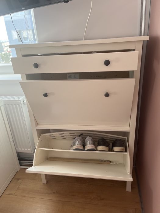 Dulap pantofi cu 2 compartimente, alb, ikea