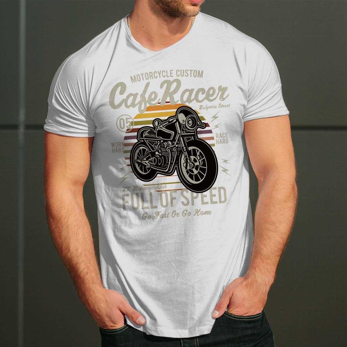 Уникални моторджийски тениски Cafe racer, moto, bike