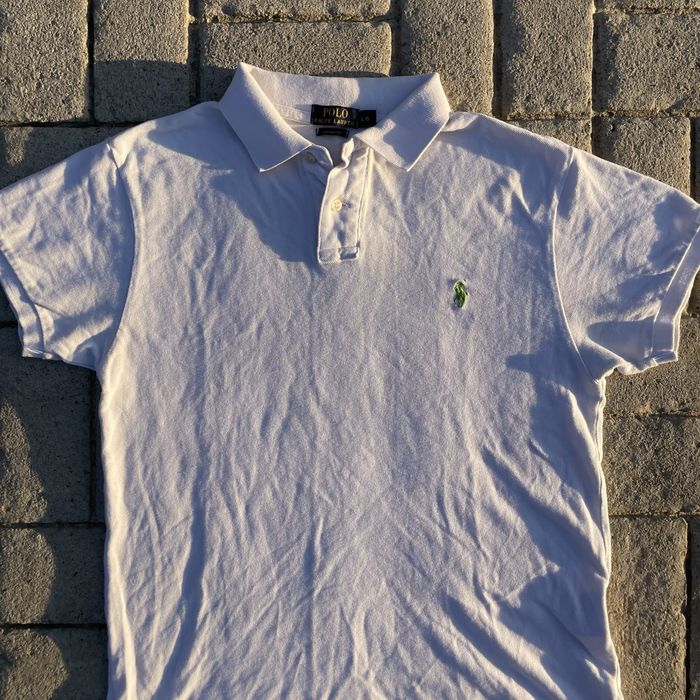 Ralph Lauren Polo Shirt – L Custom Fit – White, 100% Cotton