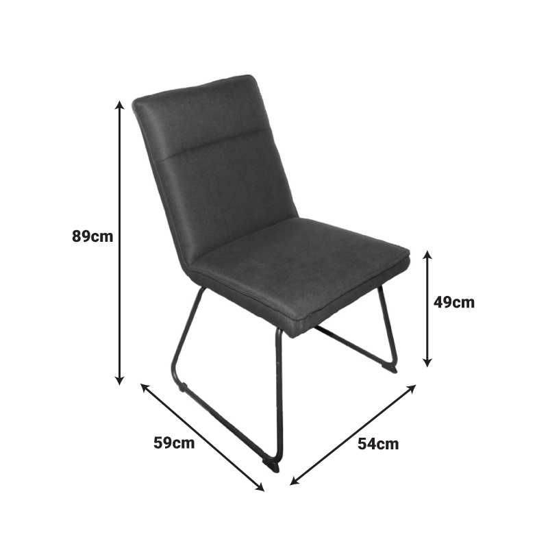Стол, Essential, Черен, Бял, Зелен, Сив, Текстил, 54х59х89см.