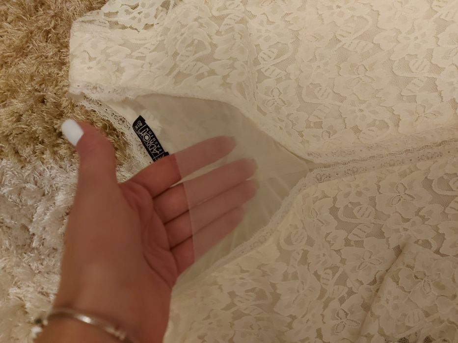 Rochie alba din dantela 38