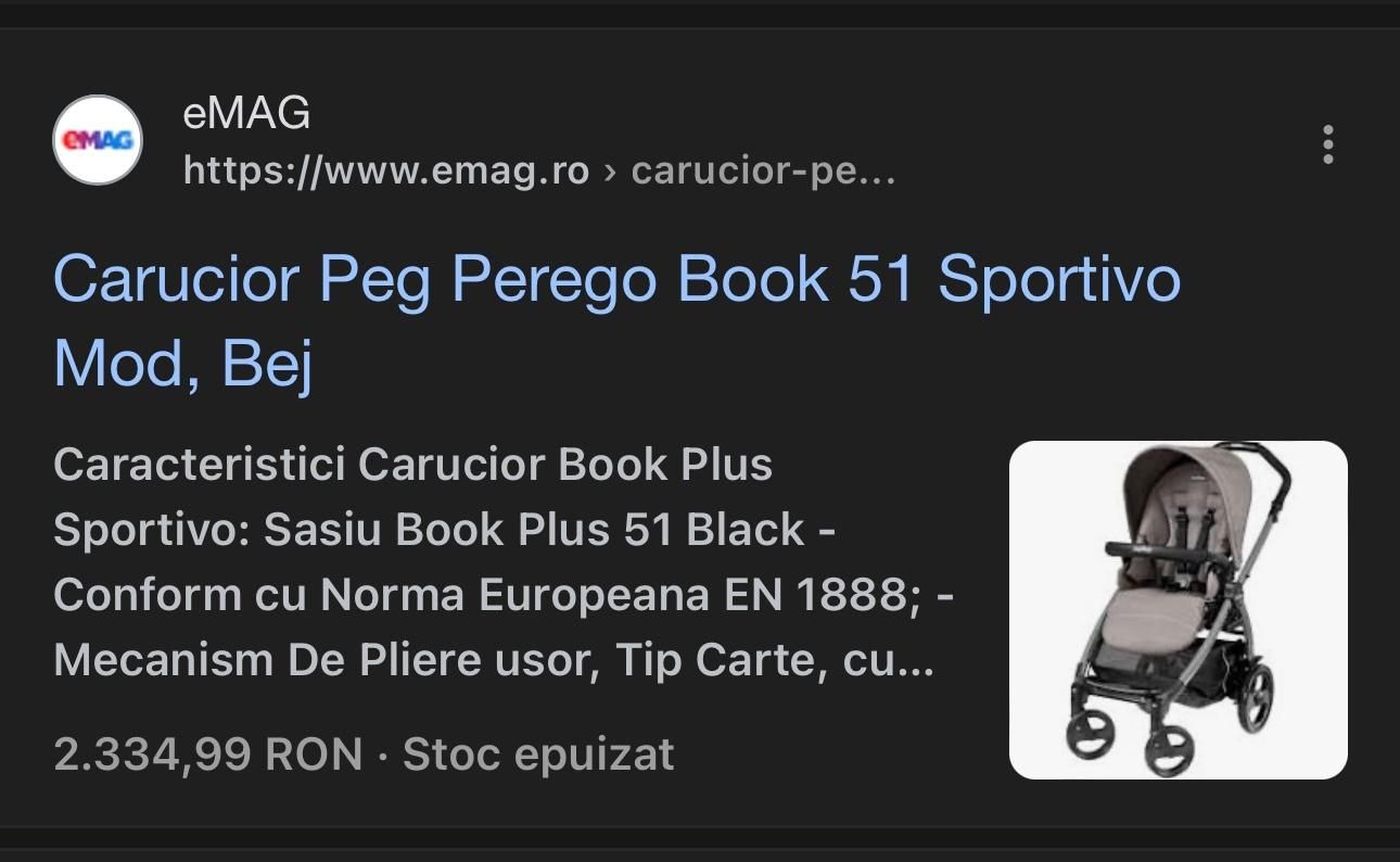 Carucior Peg Perego Book 51 Sportivo Mod, Bej