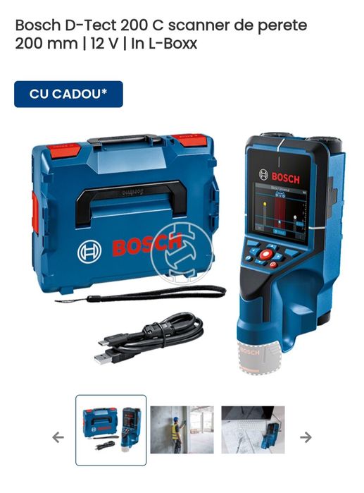 Bosch D-Tect 200 C scanner de perete 200 mm | 12 V | In L-Boxx, sigila