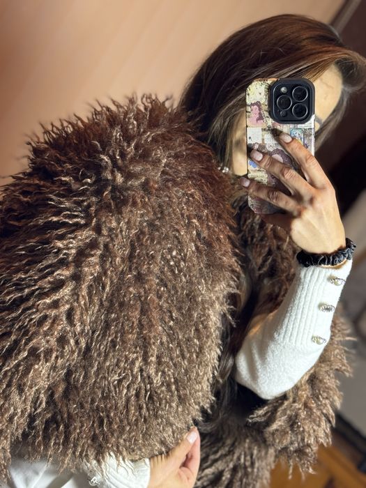 Палто от висок клас еко косъм