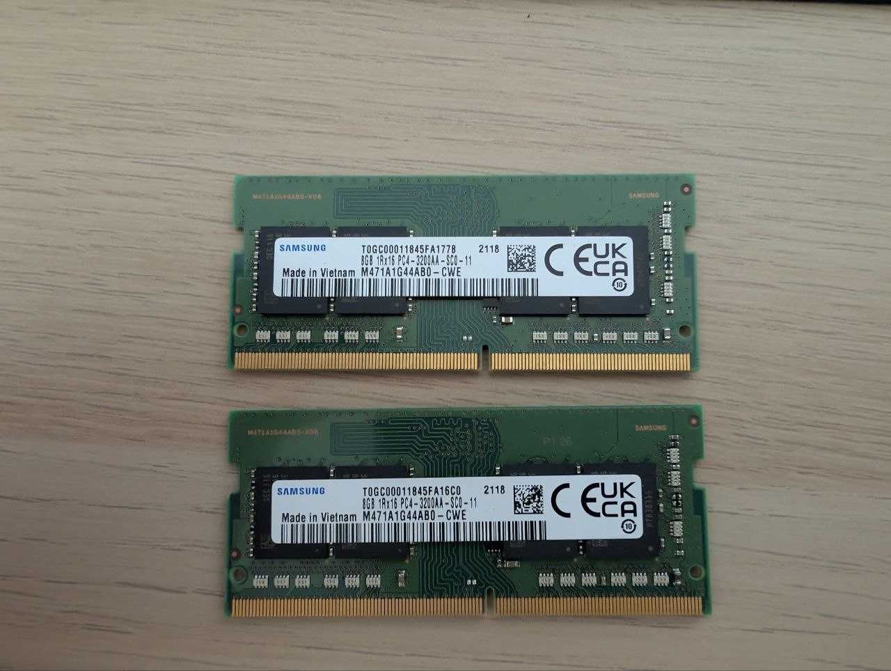 RAM 16GB (2x8GB) DDR4 SODIMM Samsung PC4-3200AA (3200-Mhz,CL-21,1.2V)