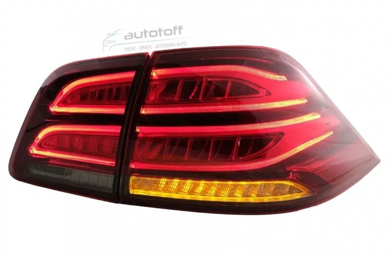 Stopuri LED LightBar compatibil cu Mercedes M-Class W166 (2012-2015) Rosu Clar