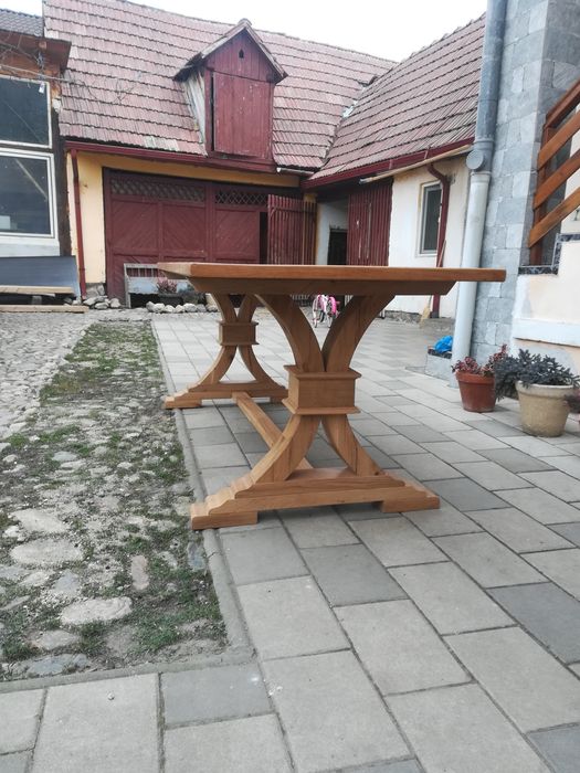 Masă rustica din lemn de stejar nouă