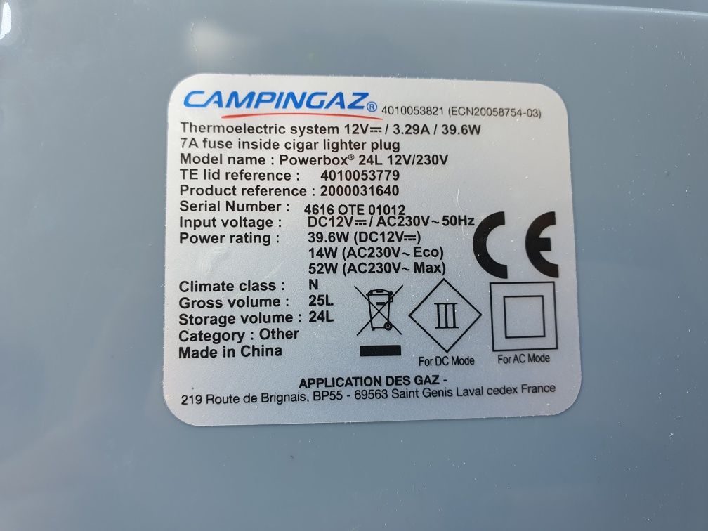 Lada frigorifica camping CAMPINGAZ