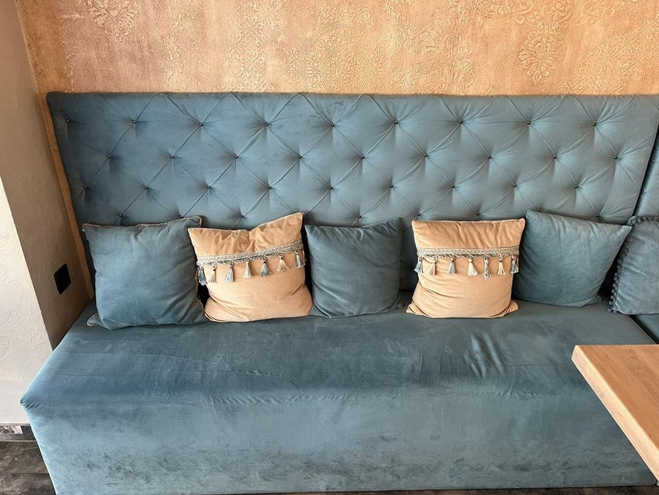 Сепаре дамаска кадифе цвят тюркоаз