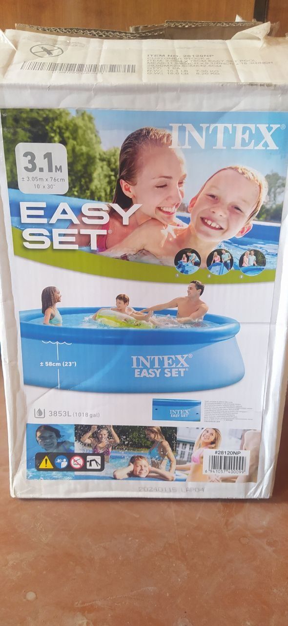 Intex basseyn 1 marta suv toʻldirilgan kegn yegib qoyilgan suv tozalid