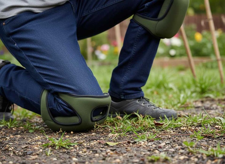 Genunchiere de protectie pentru lucru si gradinarit spuma rezistenta