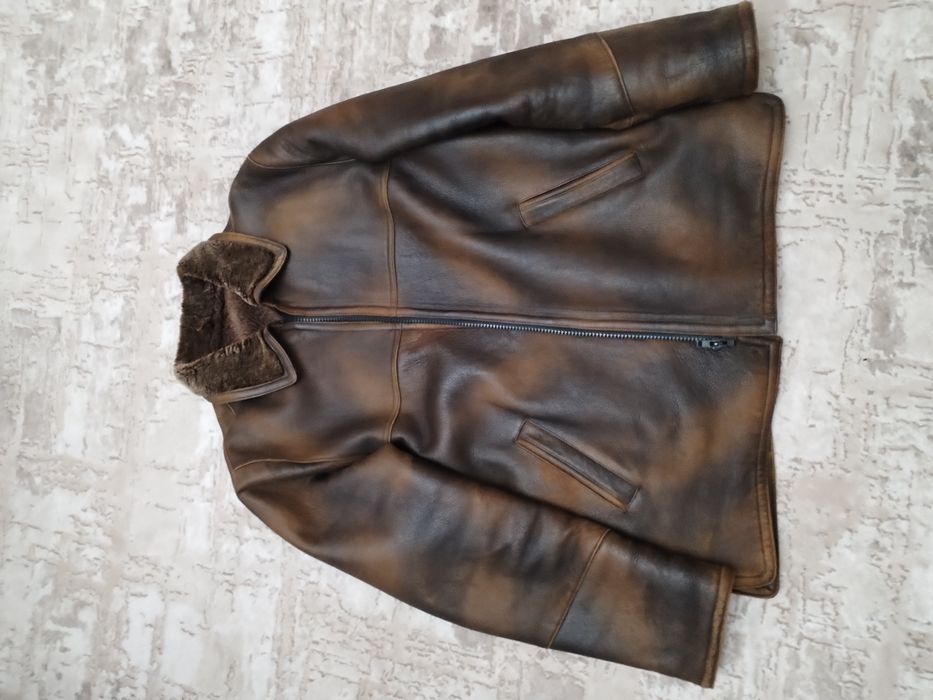 Jachetă cojoc piele și blană naturală