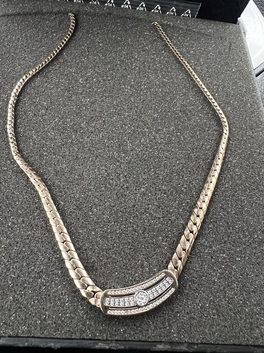 Colier aur cu diamante Accept plata Crypto